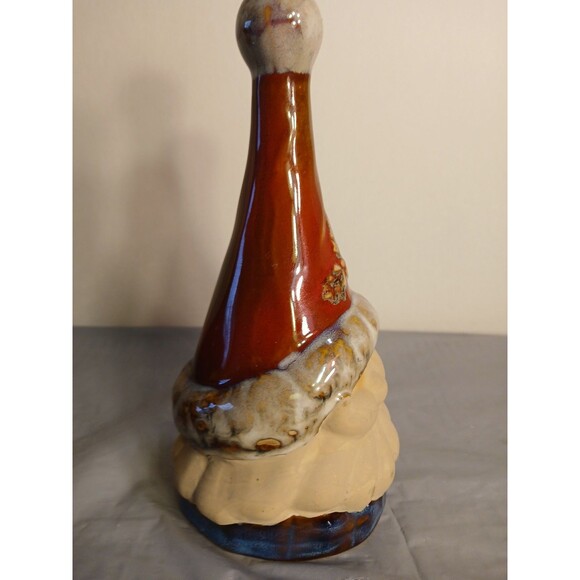 Vintage Hand Formed-Carved Pottery-Hand Painted Snowman/Santa Claus Bells - Picture 6 of 16